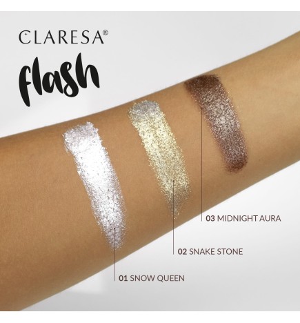 Claresa Iskrzący Cień Do Powiek Flash 02 Snake Stone 3g