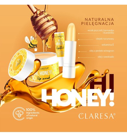 Claresa Odżywczy Peeling Miodowy Do Ust Hi, Honey! 15g