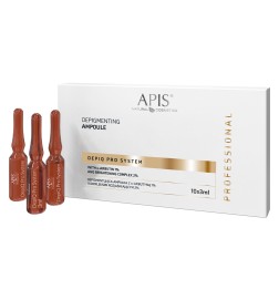 Apis Depiq Pro System Depigmentująca Ampułka Z Α-Arbutyną 1% I Kompleksem Rozjaśniającym 2% 10x3ml