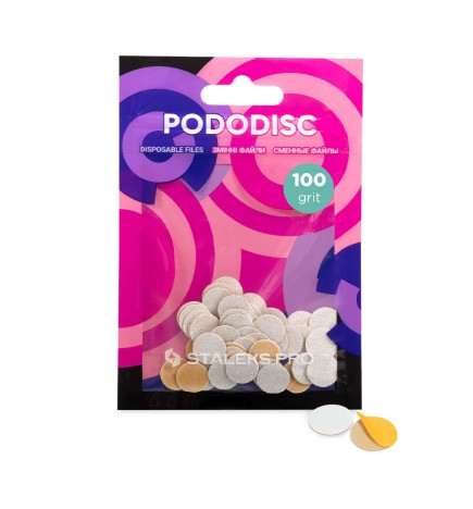 Nakładki wymienne PODODISC STALEKS PRO XS 100 grit (50 szt) Białe