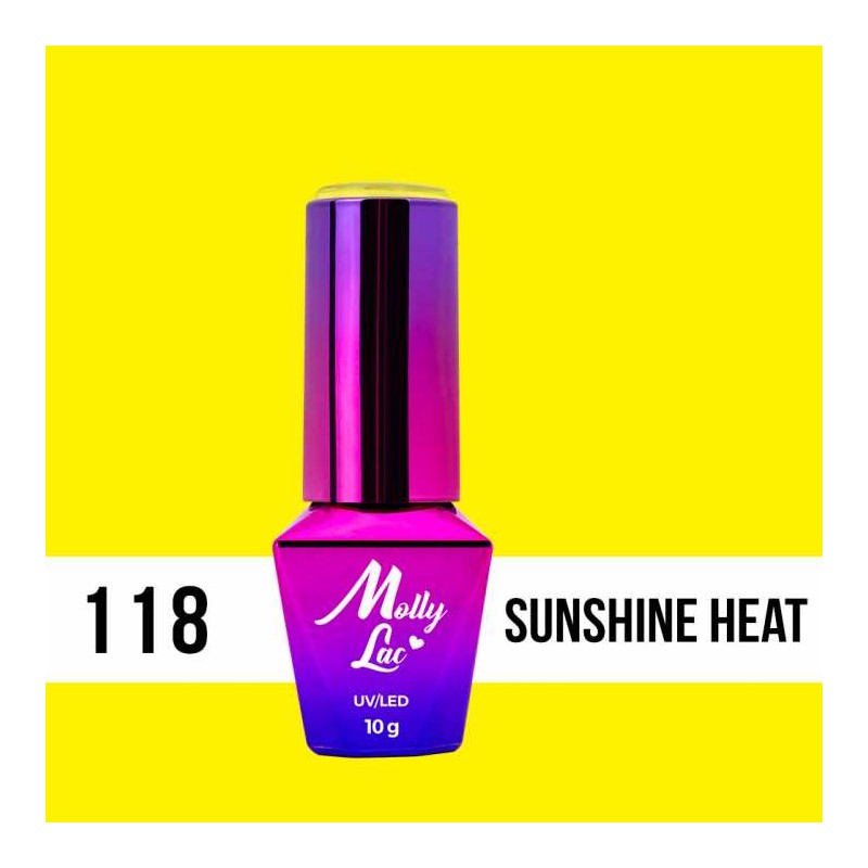 Lakier Hybrydowy MollyLac Welcome to Ibiza Sunshine Heat Nr.118 10ml