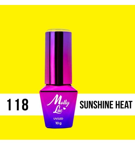 Lakier Hybrydowy MollyLac Welcome to Ibiza Sunshine Heat Nr.118 10ml