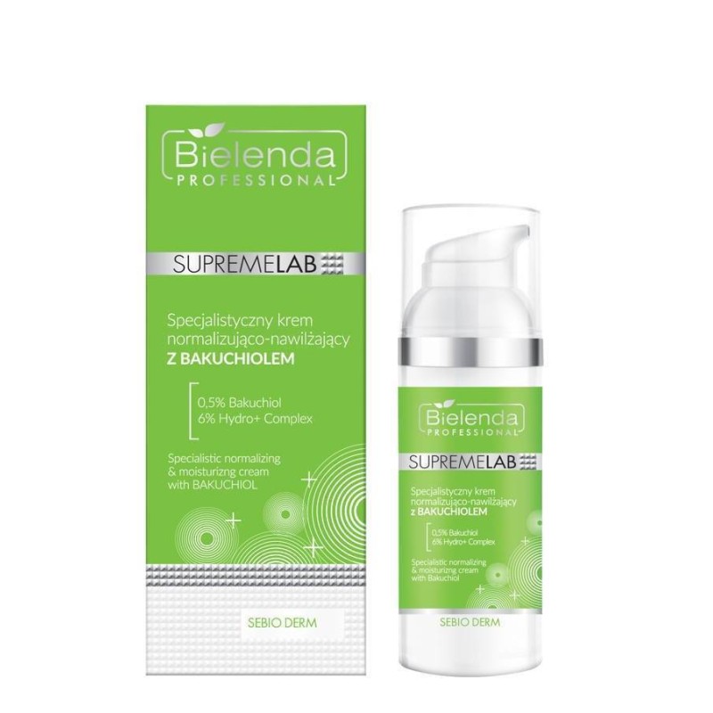 Bielenda SupremeLab Sebio Derm - Specjalistyczny Krem Normalizująco-Nawilżający z Bakuchiolem 50ml