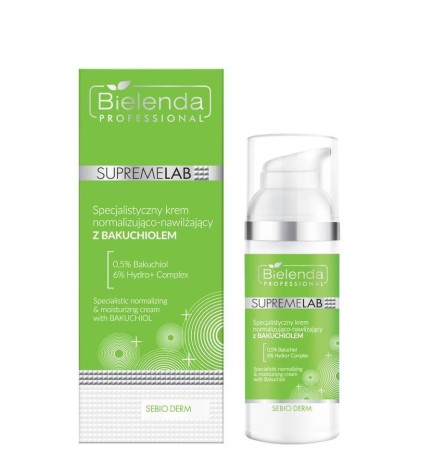 Bielenda SupremeLab Sebio Derm - Specjalistyczny Krem Normalizująco-Nawilżający z Bakuchiolem 50ml