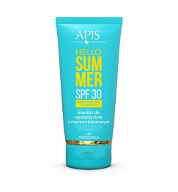 Apis Hello Summer SPF 30, Emulsja Do Opalania Ciała Z Masłem Kakaowym 200ml