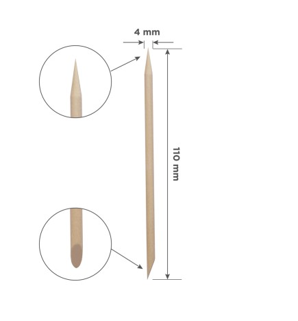 Staleks Patyczki drewniane do manicure 110mm 100szt