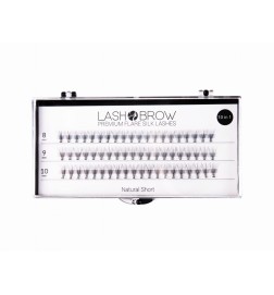 Lash Brow Natural Short Jedwabne rzęsy w kępkach PREMIUM FLARE SILK LASHES kępki