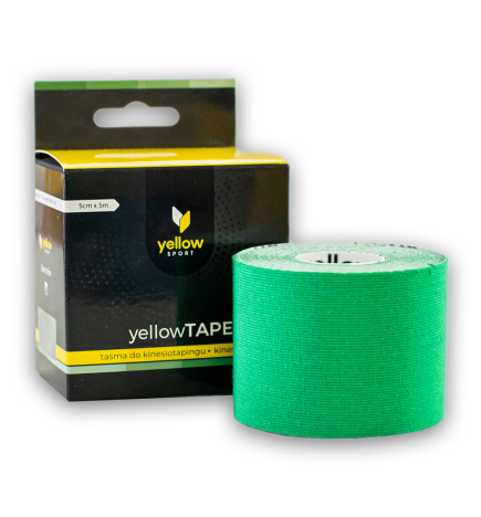 yellowTAPE Taśma Do Kinesiotapingu 5cm Zielony