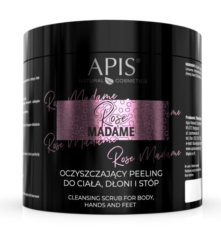 APIS Rose Madame Oczyszczający Peeling Do Ciała, Dłoni i Stóp, 700g