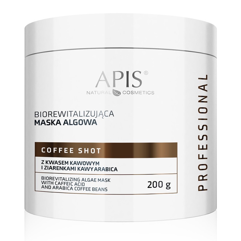 APIS Coffee Shot Biorewitalizująca Maska Algowa z Kwasem Kawowym i Ziarenkami Kawy 200g