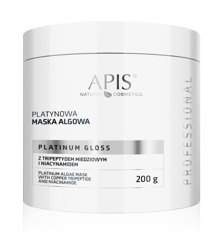 APIS Platinum Gloss Platynowa Maska Algowa z Tripeptydem Miedziowym i Niacynamidem 200g