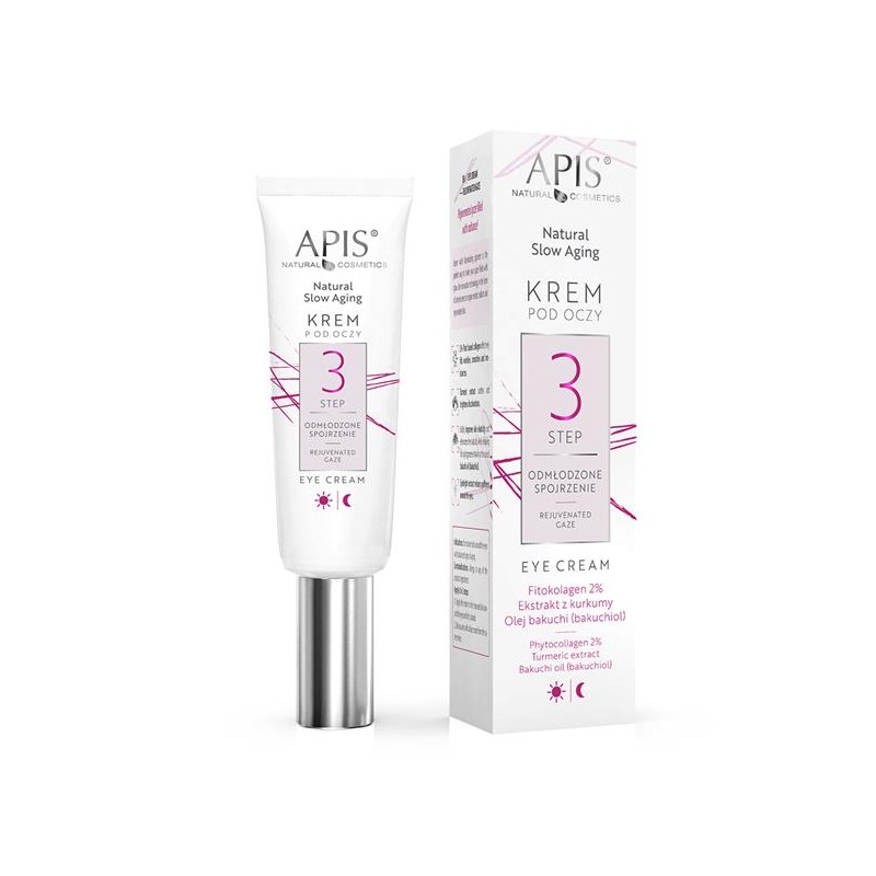 APIS Natural Slow Aging Krem Pod Oczy Odmłodzone Spojrzenie Step 3 15ml