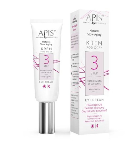 APIS Natural Slow Aging Krem Pod Oczy Odmłodzone Spojrzenie Step 3 15ml