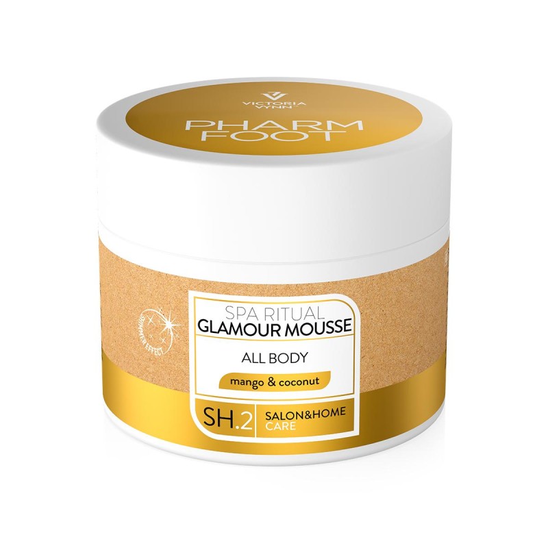 Pharm Foot Spa Ritual Glamour Mousse Mus Rozświetlający Do Całego Ciała Mango & Kokos 120 Ml