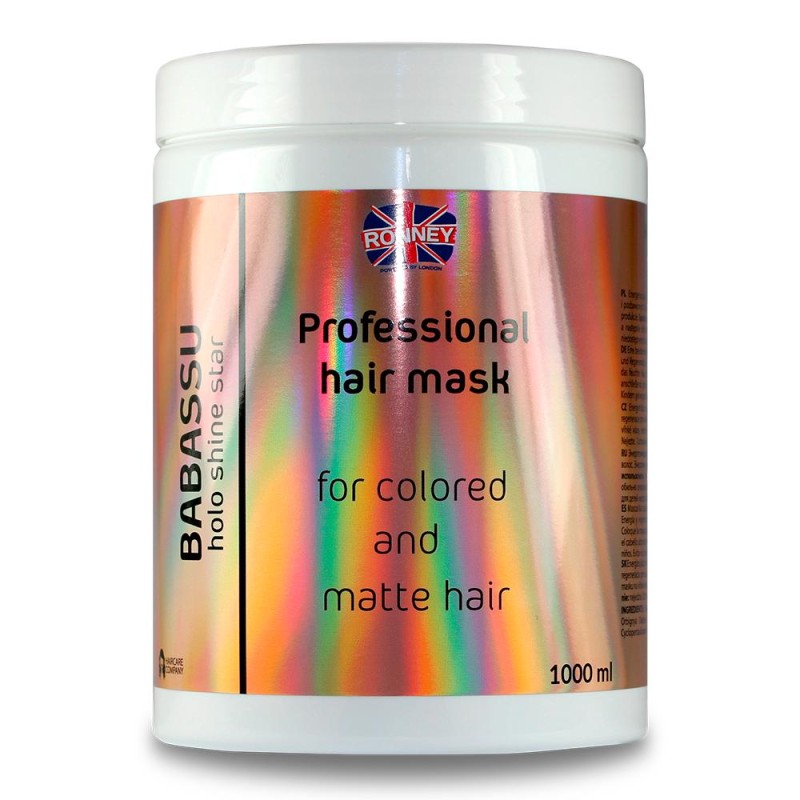 Ronney Holo Shine Star Babassu Oil Mask - Maska Energetyzująca Do Włosów Farbowanych I Matowych 1000 Ml