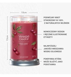 Świeca Zapachowa Tumbler z 2 Knotami Black Cherry