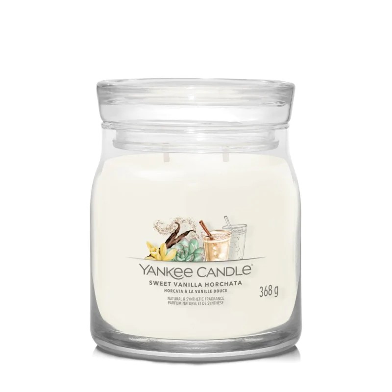 Yankee Candle Świeca Zapachowa Słoik Średni Sweet Vanilla Horchata