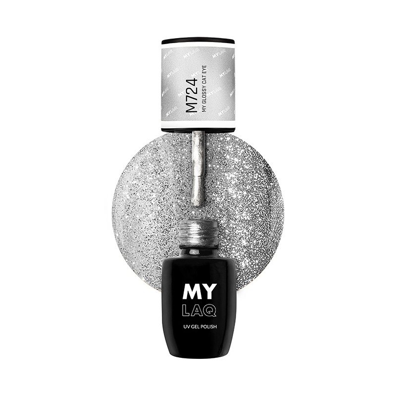 Lakier Hybrydowy MyLaq M724 My Glossy Cat Eye 5ml