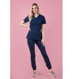 Rena Bluza Medyczna Scrubs - Granatowa