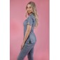 Rena Bluza Medyczna Scrubs - Jasny Jeans