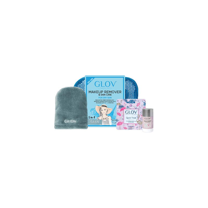 GLOV Travel Set Dry Skin Podróżny Zestaw Do Demakijażu Niebieski