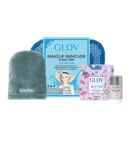 GLOV Travel Set Dry Skin Podróżny Zestaw Do Demakijażu Niebieski