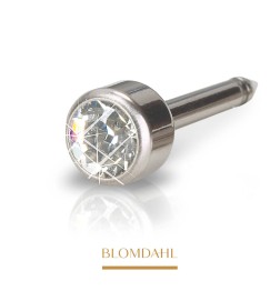 Blomdahl - Kolczyk Bezel Crystal 4mm 2szt