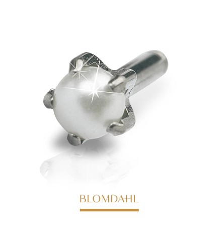 Blomdahl - Kolczyk Tiffany Pearl 4mm 2szt