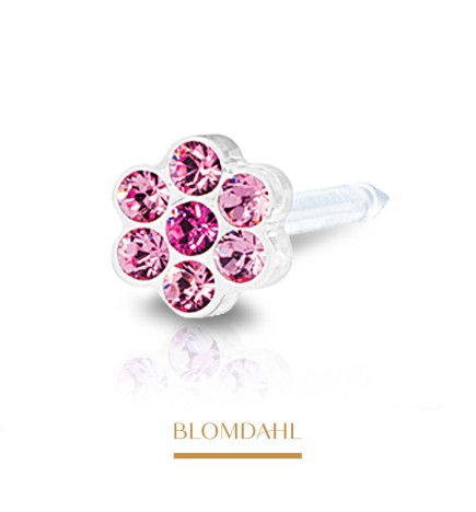 Blomdahl - Kolczyk Daisy Light Rose/ Rose 5mm 2szt