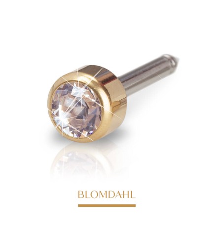 Blomdahl - Kolczyk Bezel Crystal 4mm 2szt