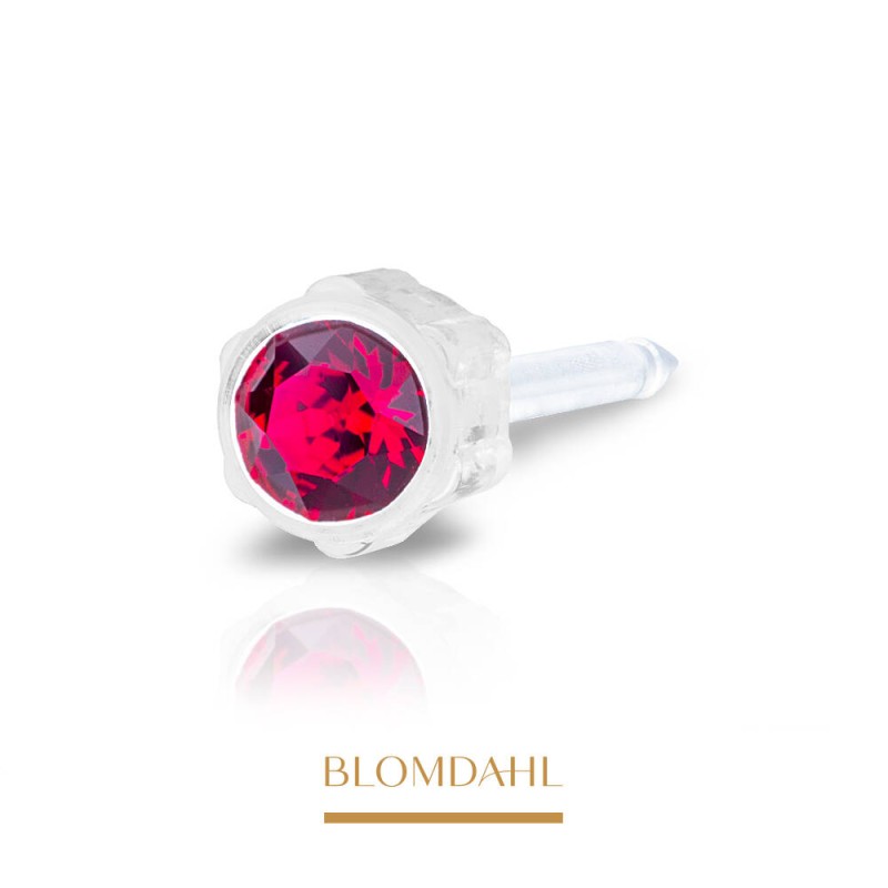 Blomdahl - Kolczyk Ruby 4mm 2szt