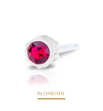 Blomdahl - Kolczyk Ruby 4mm 2szt