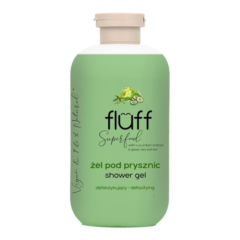 Fluff - Żel pod Prysznic Ogórek i Zielona Herbata 500ml