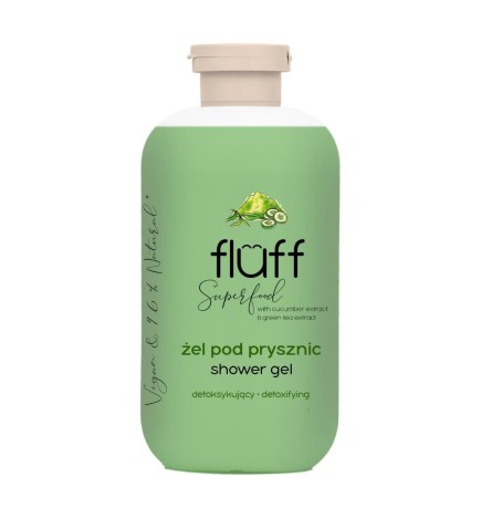 Fluff - Żel pod Prysznic Ogórek i Zielona Herbata 500ml