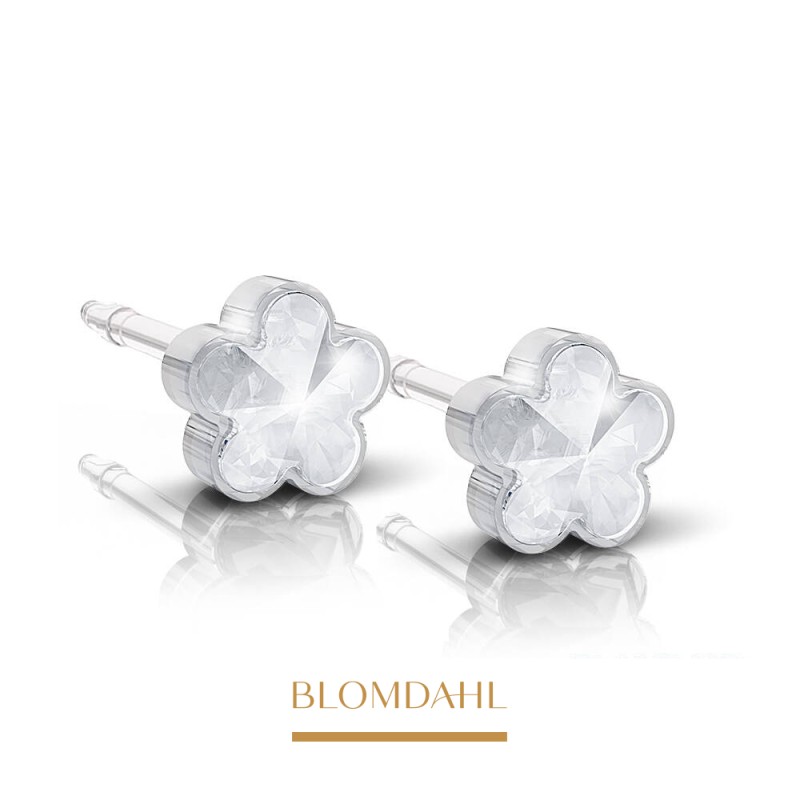 Blomdahl - Kolczyk Flower Crystal 6mm 2szt