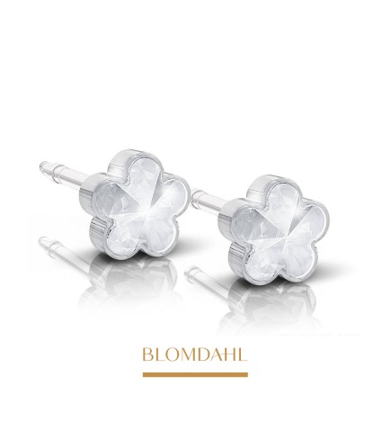 Blomdahl - Kolczyk Flower Crystal 6mm 2szt