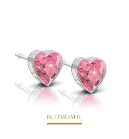 Blomdahl - Kolczyk Heart Light Rose 6mm 2szt