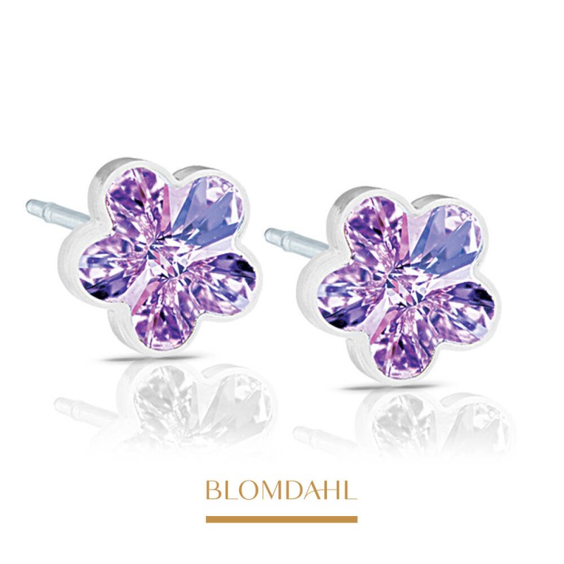 Blomdahl - Kolczyk Flower Violet 6 mm SFJ 2szt