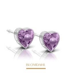 Blomdahl - Kolczyk Heart Light Amethyst 6 mm SFJ 2 Szt