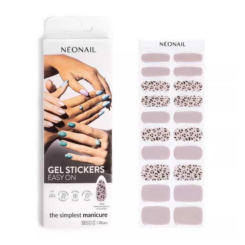 Lakier Hybrydowy do Manicure w Naklejce NeoNail Gel Stickers Easy On M04