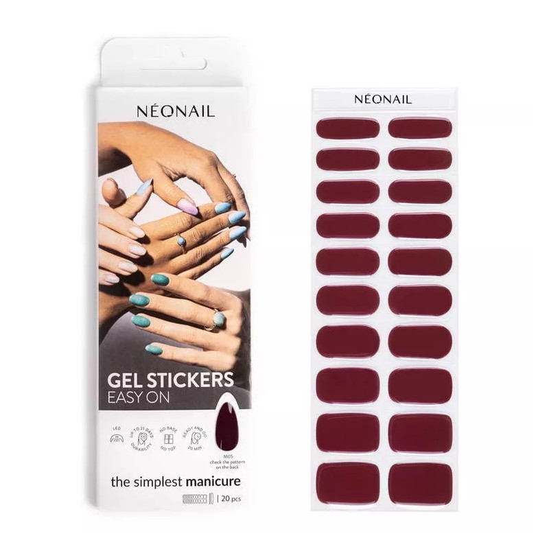 Lakier Hybrydowy do Manicure w Naklejce NeoNail Gel Stickers Easy On M05