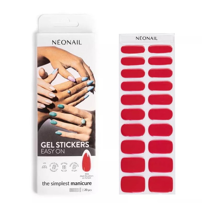 Lakier Hybrydowy do Manicure w Naklejce NeoNail Gel Stickers Easy On M06