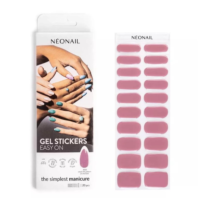 Lakier Hybrydowy do Manicure w Naklejce NeoNail Gel Stickers Easy On M08