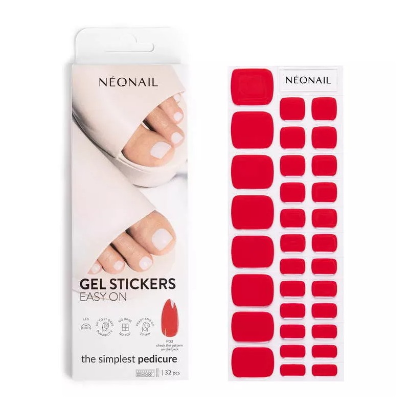 Lakier Hybrydowy do Pedicure w Naklejce NeoNail Gel Stickers Easy On P03