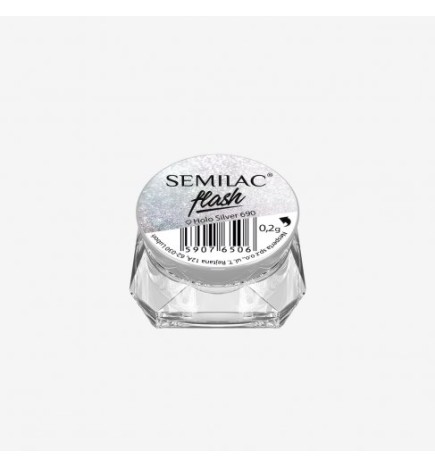 Semilac Flash Holo Silver 690