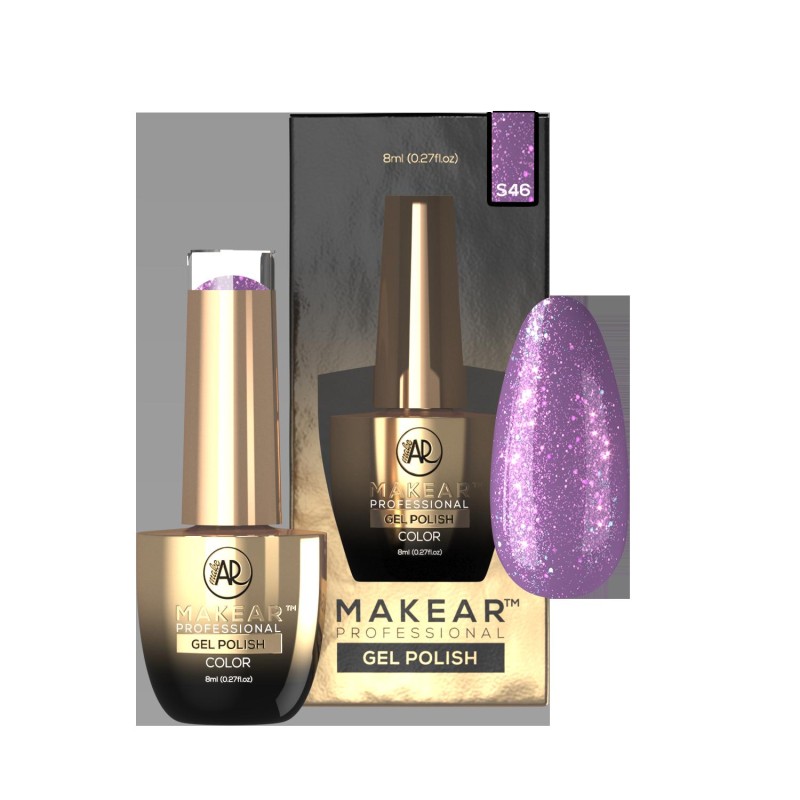 Makear Lakier Hybrydowy S46 Violetino