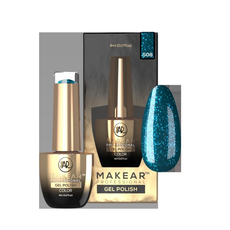 Makear Lakier Hybrydowy S08 Diamond 8 ml