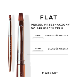 Makear Pędzel Do Żelu Flat