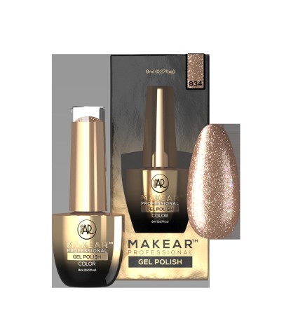 Makear Lakier Hybrydowy 834 Glitter 8 ml