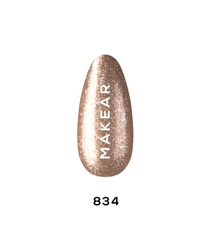 Makear Lakier Hybrydowy 834 Glitter 8 ml